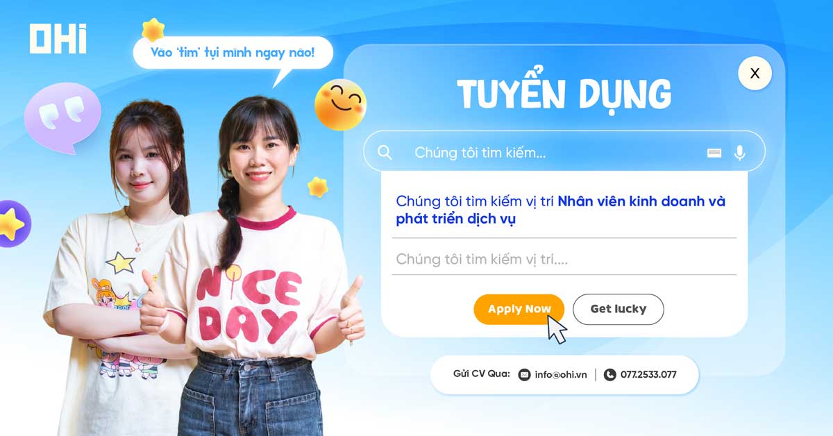 Nhân viên Kinh doanh và Phát triển Dịch vụ - Làm việc tại Huế