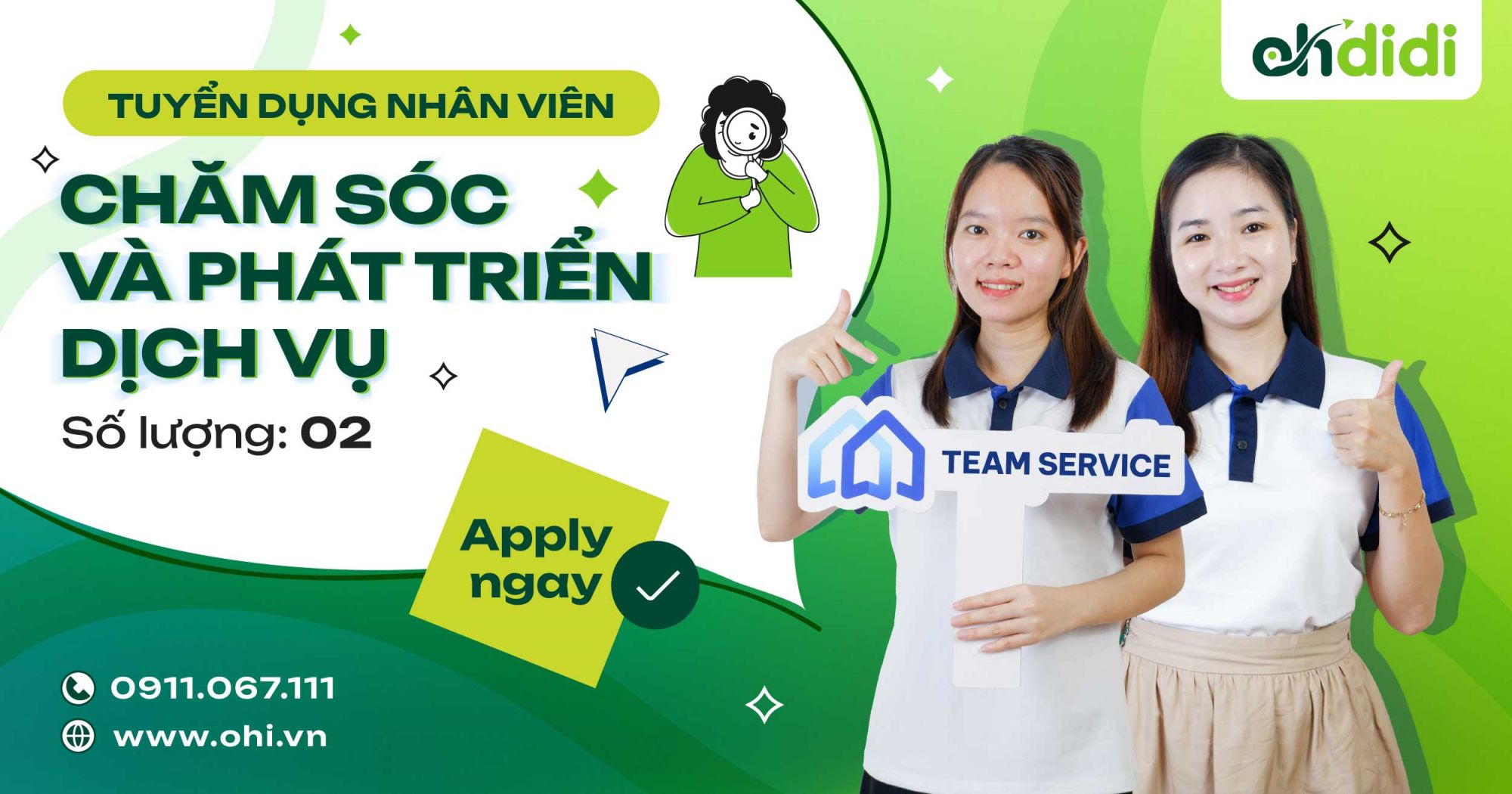 Tuyển dụng Nhân viên Chăm sóc và Phát triển Dịch vụ